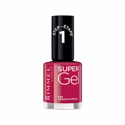 Rimmel Super Gel, 12 ml, Rosa, Urban Purple, Colorante, Bottiglia, Spazzola