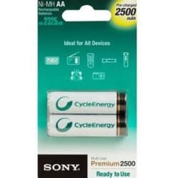 Sony Ni-MH, AA, 2500 mAh Batteria ricaricabile Stilo AA Nichel-Metallo Idruro (NiMH)