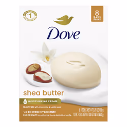 The Helper Bees Shea Butter, Mani e corpo, Saponetta, Idratante, Nutriente, Burro, Vaniglia, 106 g, 8 pz
