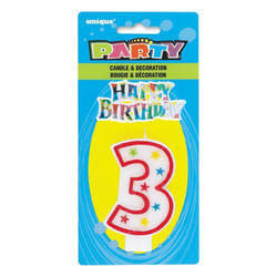 Unique Party 37313 candela e fontana luminosa per torta Multicolore 1 pz