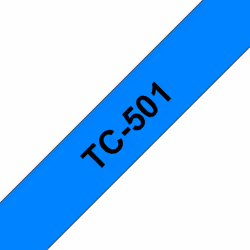 Brother TC-501, Nero su blu, TC, Nero, Brother, P-touch PT2000, PT3000, PT500, PT5000, PT8E, 1,2 cm