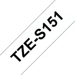 Brother TZ-S151 / TZe-S151 Pro Tape, 24mm x 8m, testo nera/nastro traslucido, nastro originale