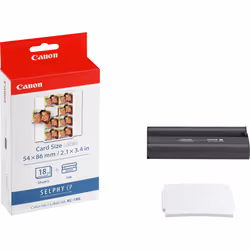 Canon Set inchiostro a colori KC-18IL e carta adesiva 54 x 86 mm, 18 fogli, Originale, 10 - 80%, 5 - 35 °C
