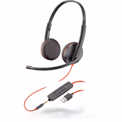 POLY Blackwire C3225, Cablato, Ufficio, 20 - 20000 Hz, 121 g, Auricolare, Nero
