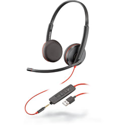 POLY Blackwire C3225 Auricolare Cablato A Padiglione Ufficio USB tipo A Nero