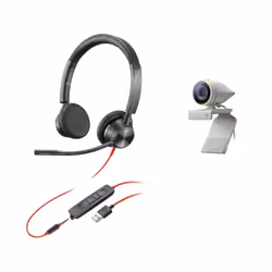 POLY Studio P5 Kit, Sistema di videoconferenza personale, Full HD, 80°, 4x, Nero, Grigio