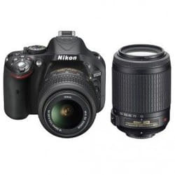 Nikon D5500 + AF-P 18-55mm VR + 55-200mm VR II Kit fotocamere SLR 24,2 MP CMOS 6000 x 4000 Pixel Nero