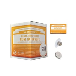 Sapone naturale puro agli agrumi e arancia del Dr Bronner con porta sapone magnetico 140 g