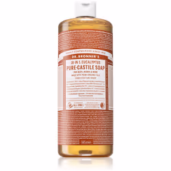 Scopri i vantaggi del sapone ideale per qualsiasi tipo di pulizia. Il sapone liquido universale Dr. Bronner's Eucalyptus dete ...
