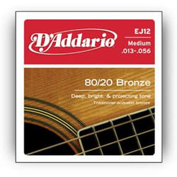 D'Addario EJ12 corda per strumenti musicali Acustico 6 pz Acciaio Chitarra