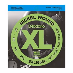 D'Addario EXL165SL, Chitarra, Acciaio, Basso, 4 pz