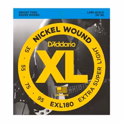 D'Addario EXL180, Chitarra, Acciaio, Basso, 4 pz