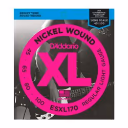 D'Addario ESXL170, Chitarra, Acciaio, Basso, 4 pz