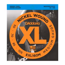 D'Addario EXL160M, Chitarra, Seta, Basso, 4 pz