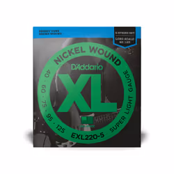 D'Addario EXL220-5 Basso Acciaio Chitarra