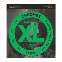 D'Addario ECB80 corda per strumenti musicali Basso 4 pz Cromo Chitarra