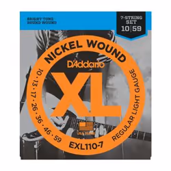 D'Addario EXL110-7, Chitarra, Acciaio, Elettrico, 7 pz