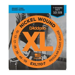 D'Addario EXL110-7 corda per strumenti musicali Elettrico 7 pz Acciaio Chitarra