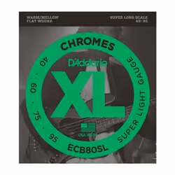 D'Addario ECB80SL, Chitarra, Cromo, Basso, 4 pz
