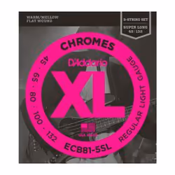 D'Addario ECB81-5SL, Chitarra, Cromo, Basso, 5 pz