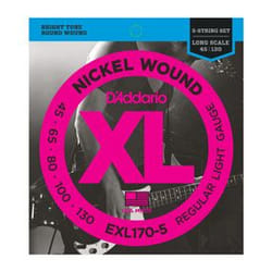 D'Addario EXL170-5TP corda per strumenti musicali Basso 5 pz Acciaio Chitarra