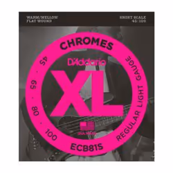 D'Addario ECB81S, Chitarra, Cromo, Basso, 4 pz