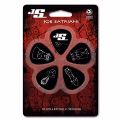 Planet Waves 1CBK2-10JS plettro 10 pz Celluloide Nero, Bianco
