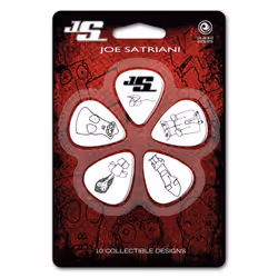 Planet Waves 1CWH4-10JS plettro 10 pz Celluloide Nero, Bianco