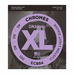 D'Addario ECB84, Chitarra, Cromo, Basso, 4 pz