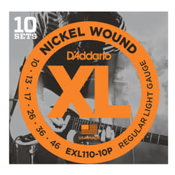 D'Addario EXL110-10P corda per strumenti musicali Elettrico 60 pz Acciaio Chitarra