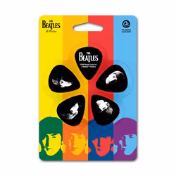 Planet Waves 1CBK6-10B2 plettro 10 pz Celluloide Nero, Bianco