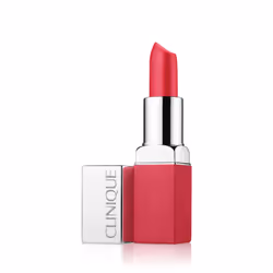 Clinique Pop Matte Lip Colour + Primer, 12 Coral Pop, 3.9g, Rosso, Coral Pop, 1 colori, Levigante, Opaco, Crema (colore)