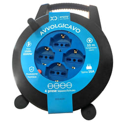 XD Enjoy XDSL410M prolunghe e multiple 10 m 4 presa(e) AC Nero, Blu