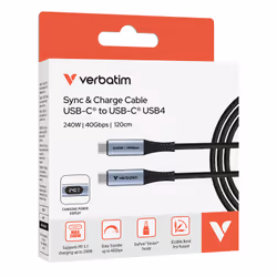 Verbatim 31849 cavo USB USB4 Gen 2x2 1,2 m USB C Nero - Vista aggiuntiva 6