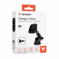 Verbatim Charge 'n' Drive Qi2 RGB Smartphone Nero USB Carica wireless Ricarica rapida Auto
