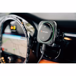 Verbatim Charge 'n' Drive Qi2 RGB Smartphone Nero USB Carica wireless Ricarica rapida Auto - Vista aggiuntiva 4