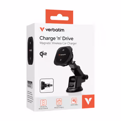 Verbatim Charge 'n' Drive Qi2 Smartphone Nero USB Carica wireless Ricarica rapida Auto - Vista aggiuntiva 2