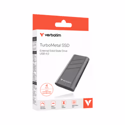 Verbatim TurboMetal SSD USB4 4TB, 4 TB, USB tipo-C, USB4 Gen 2x2, 3700 MB/s, 40 Gbit/s, Argento