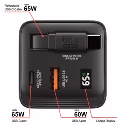 Verbatim GaN Charger 65W Universale Nero AC Ricarica rapida Interno - Vista aggiuntiva 8