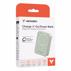 Verbatim Charge 'n' Go Essentials 20000 mAh Carica wireless Verde - Vista aggiuntiva 4