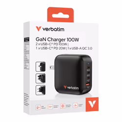 Verbatim Mini GaN Charger 100W Universale Nero AC Ricarica rapida Interno - Vista aggiuntiva 8