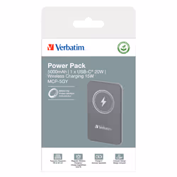 Verbatim Charge 'n' Go Polimeri di litio (LiPo) Carica wireless Grigio - Vista aggiuntiva 4