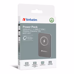 Verbatim Charge 'n' Go Polimeri di litio (LiPo) Carica wireless Grigio - Vista aggiuntiva 5