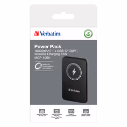 Verbatim Charge 'n' Go Polimeri di litio (LiPo) 10000 mAh Carica wireless Nero - Vista aggiuntiva 4