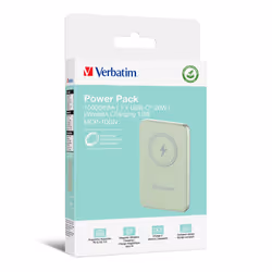 Verbatim Charge 'n' Go Polimeri di litio (LiPo) 10000 mAh Carica wireless Verde - Vista aggiuntiva 5