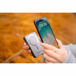 Verbatim Charge 'n' Go Magnetic Wireless Polimeri di litio (LiPo) 10000 mAh Carica wireless Grigio - Vista aggiuntiva 6