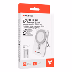 Verbatim 32276 batteria portatile Polimeri di litio (LiPo) 5000 mAh Carica wireless Argento - Vista aggiuntiva 4