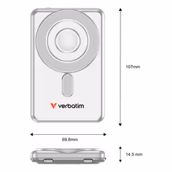 Verbatim 32276 batteria portatile Polimeri di litio (LiPo) 5000 mAh Carica wireless Argento - Vista aggiuntiva 5