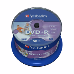 Verbatim DVD+R Wide Inkjet Printable No ID Brand 4,7 GB 50 pz - Vista aggiuntiva 4