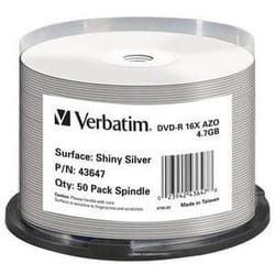 Verbatim 43647 DVD vergine 4,7 GB DVD-R 50 pz